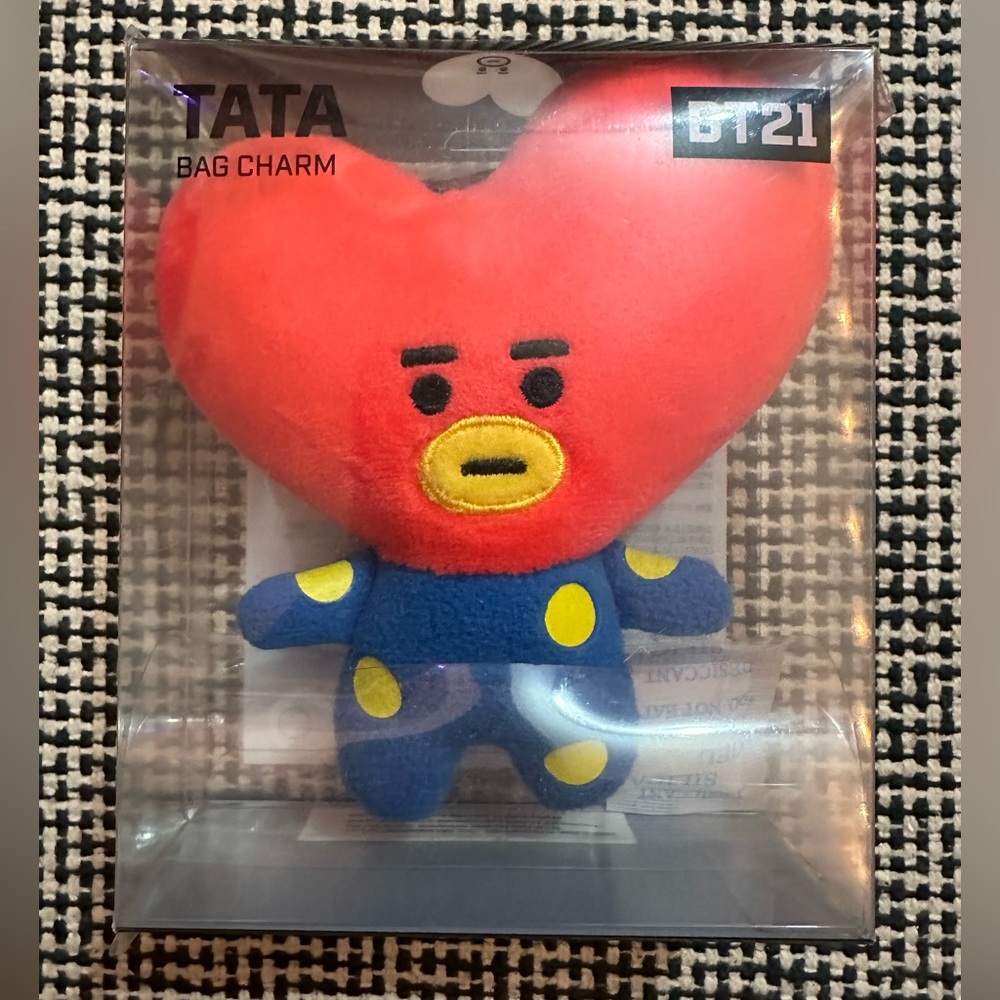 OFFICIAL BTS BT21 LINE Friends Plush Official Bag Charm Key Ring TATA Taehyung V